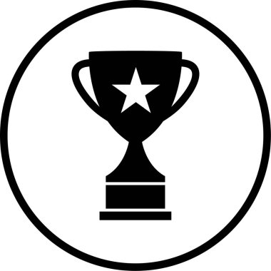 Kupa. Web simgesi basit illüstrasyon