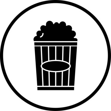 patlamış mısır ikonu vektör illüstrasyonu