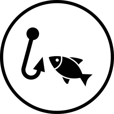 Balık. Web simgesi basit illüstrasyon