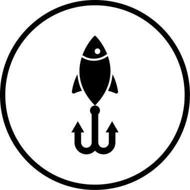 Roket. Web simgesi basit illüstrasyon