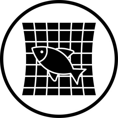 Balık. Web simgesi basit illüstrasyon