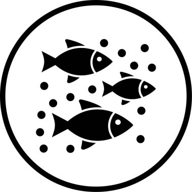 Balık. Web simgesi basit illüstrasyon