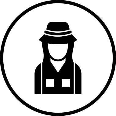 Şapkalı bir adamın vektör çizimi