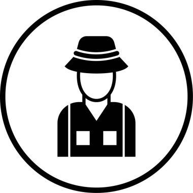 Şapkalı bir adamın vektör çizimi