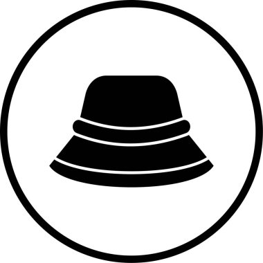 Şapka takan bir kadının vektör çizimi