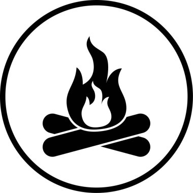 Ateş vektörü simgesini ateşle