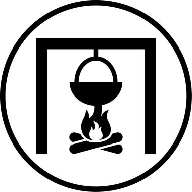 Yangın. Web simgesi basit illüstrasyon