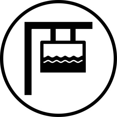 Bir su simgesinin vektör illüstrasyonu