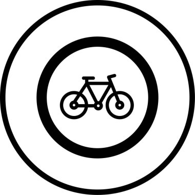 Bir bisiklet simgesinin vektör illüstrasyonu