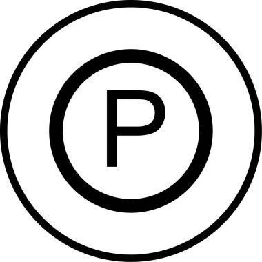 Park ediyor. Web simgesi basit tasarım