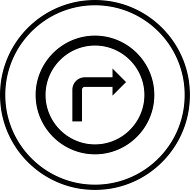 Bir ok yolu simgesinin vektör illüstrasyonu