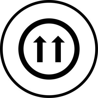 Bir ok yol simgesinin vektör illüstrasyonu