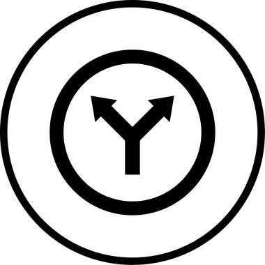 Bir ok yol simgesinin vektör illüstrasyonu