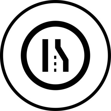 Bir trafik simgesinin vektör illüstrasyonu