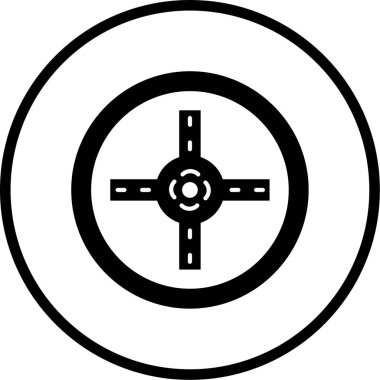 Yol simgesi, vektör illüstrasyonu