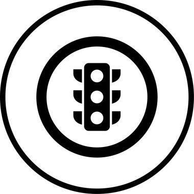 Trafik ışıkları simgesi, vektör çizimi