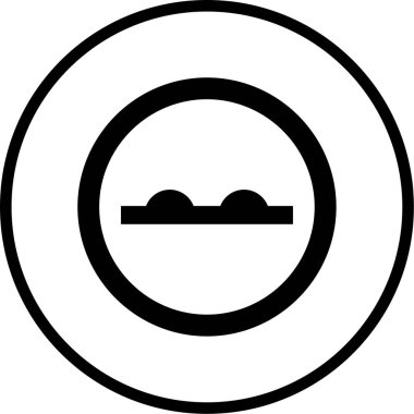 Yol işareti simgesinin vektör illüstrasyonu