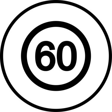 Yol işareti simgesinin vektör illüstrasyonu