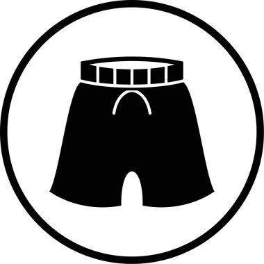 Bir şort simgesinin vektör illüstrasyonu
