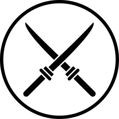 Kılıç. Web simgesi basit illüstrasyon