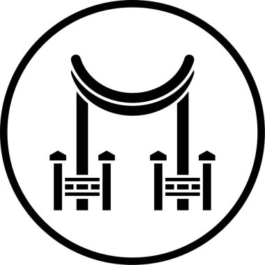 Bir stadyum ikonunun vektör illüstrasyonu