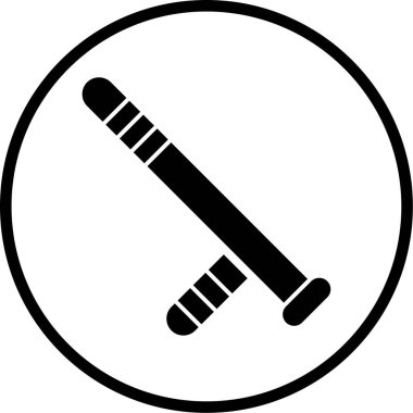 beysbol sopası simgesi, vektör illüstrasyonu