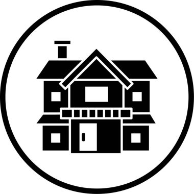 Ev. Web simgesi basit illüstrasyon