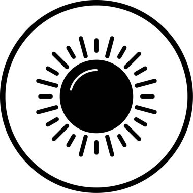 Güneş. Web simgesi basit illüstrasyon