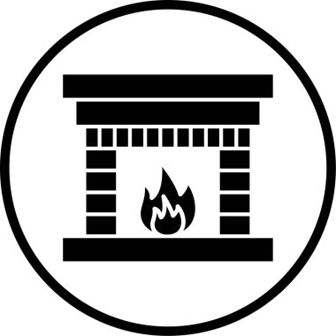 Kişisel ve ticari kullanım için resim simgesi. ateş yeri 