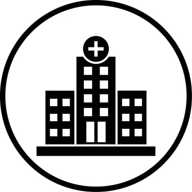 Hastane. Web simgesi basit tasarım
