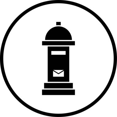 Posta kutusu simgesinin vektör illüstrasyonu