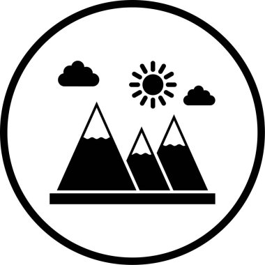 dağ simgesinin vektör illüstrasyonu