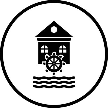 Bir gemi simgesinin vektör çizimi