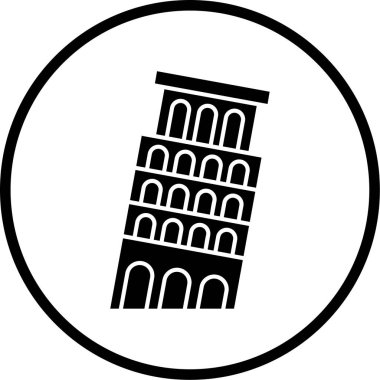 Eğilim biçimi izole edilmiş arkaplanda pisa simgesi