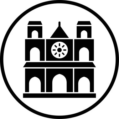 Kiliseye. Web simgesi basit illüstrasyon