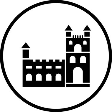 Şato. Web simgesi basit illüstrasyon