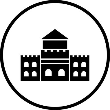 Bina. Web simgesi basit illüstrasyon