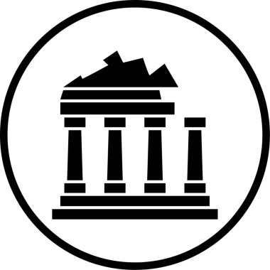 Banka simgesinin vektör illüstrasyonu