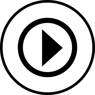 Oynayın. Web simgesi basit illüstrasyon