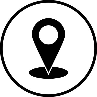 Harita iğnesi. Basit resimleme