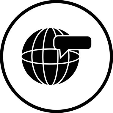 Seo ve ağ simgesinin vektör illüstrasyonu