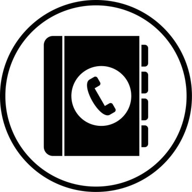 Telefon rehberi. Web simgesi basit illüstrasyon