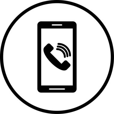 - Telefon. Web simgesi basit illüstrasyon