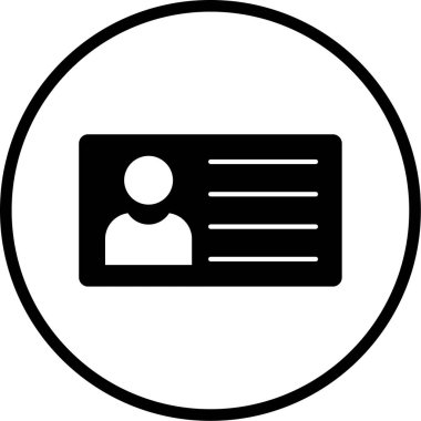 Kimlik kartı. Basit resimleme