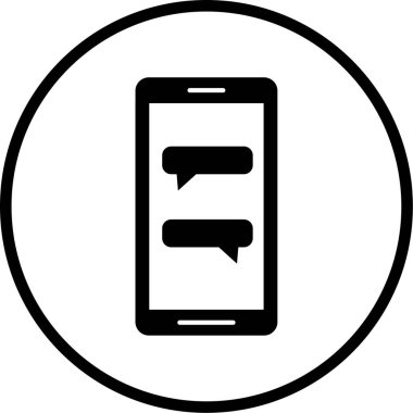 Cep telefonu simgesi, vektör illüstrasyonu