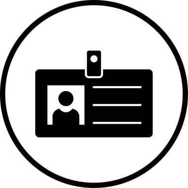 Kimlik kartı. Basit resimleme