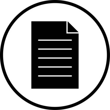 Belge. Web simgesi basit illüstrasyon