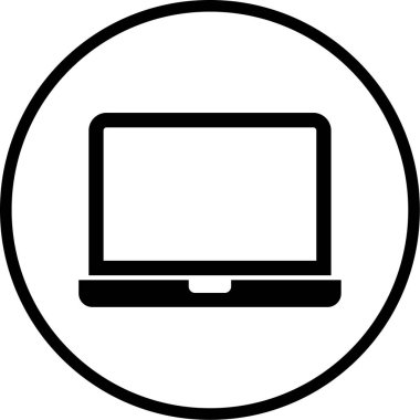 Bilgisayar. Web simgesi basit illüstrasyon