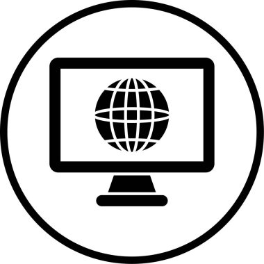 Bilgisayar modern simgesinin vektör illüstrasyonu