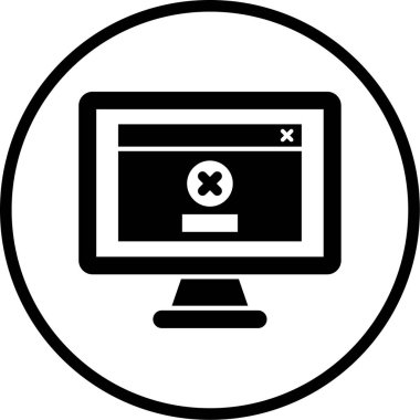 Bilgisayar modern simgesinin vektör illüstrasyonu